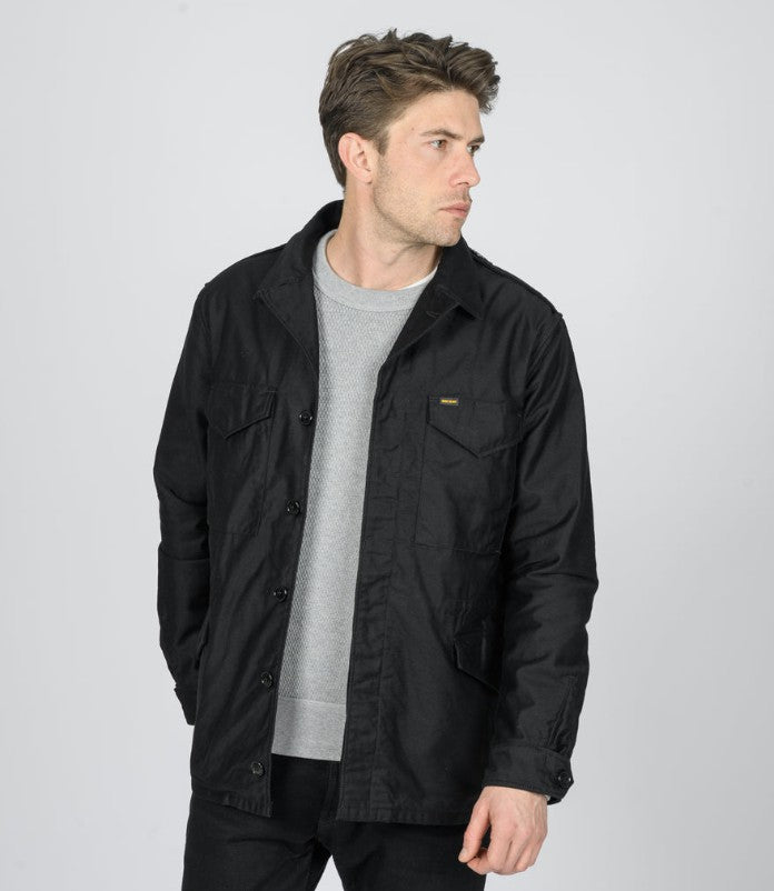 Product page imagery: a back sateen field jacket