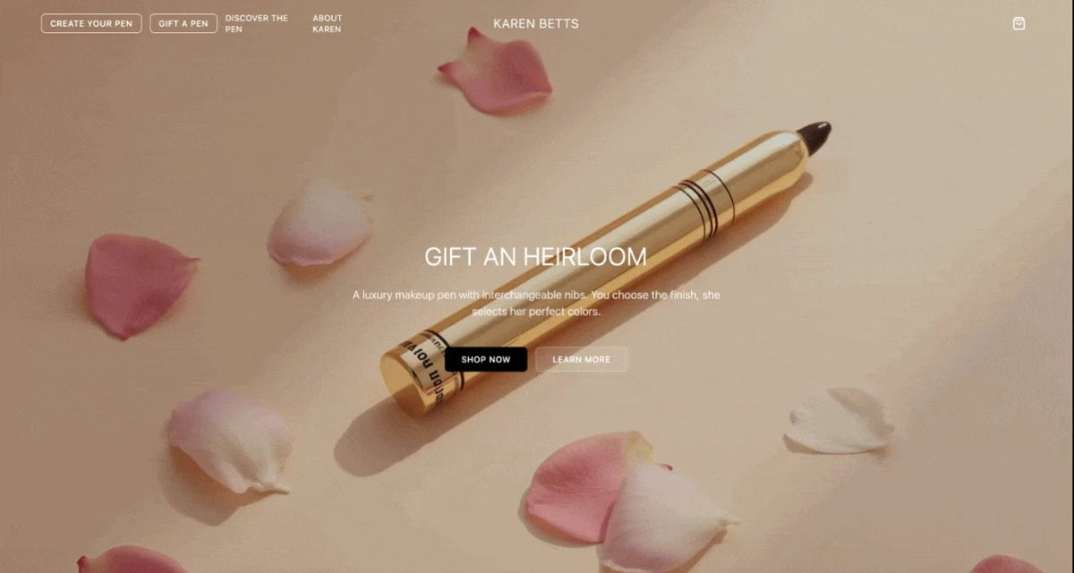 The home page: ‘Gift an heirloom’