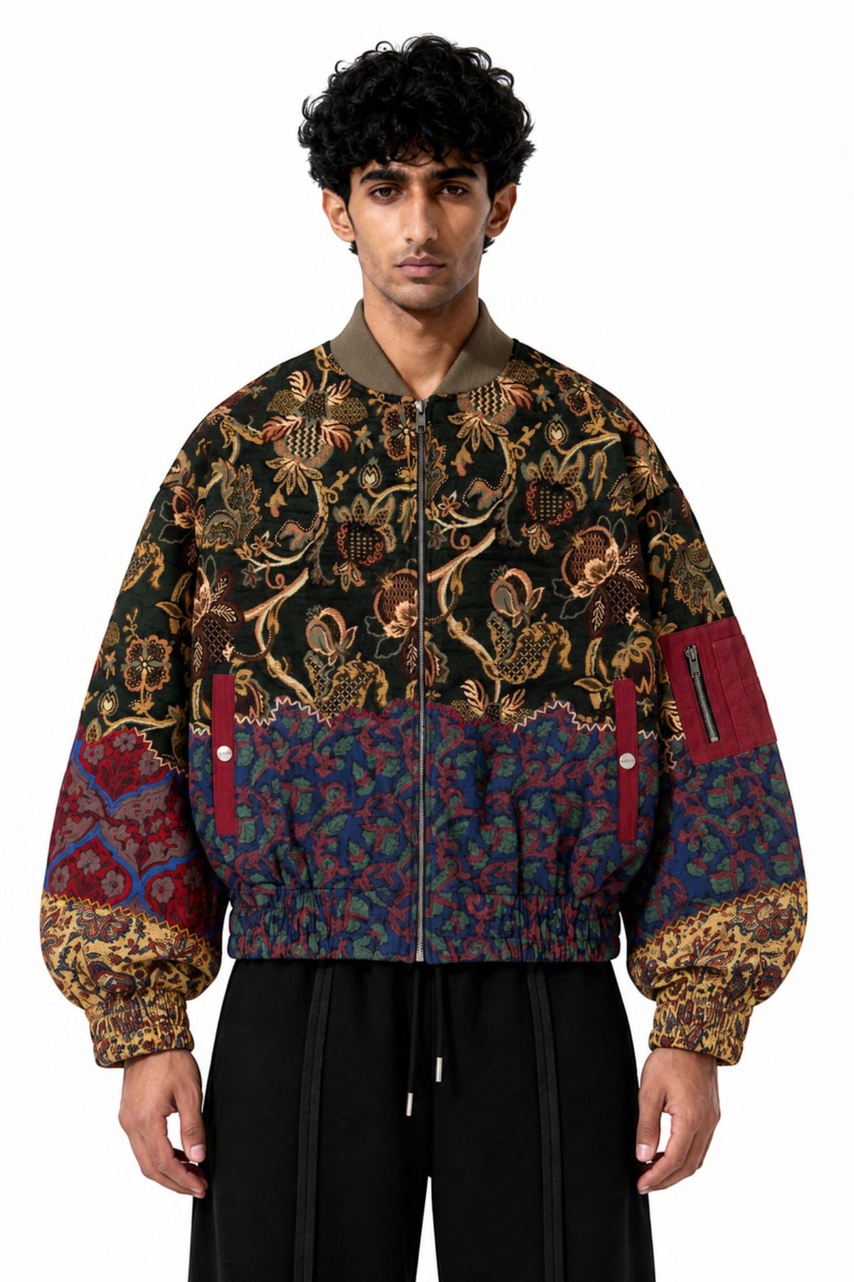 Embroidered bomber jacket