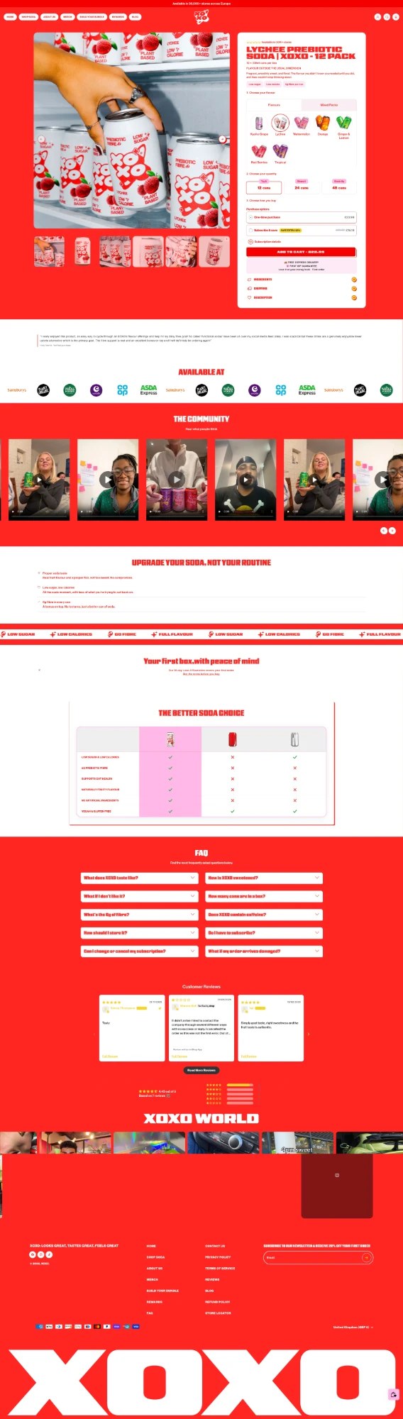 The XOXO home page